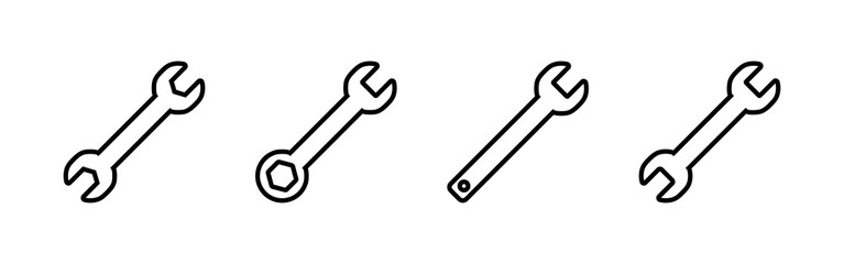 wrench icons set. Wrench vector icon. Spanner symbol