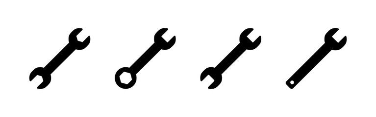 wrench icons set. Wrench vector icon. Spanner symbol