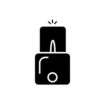 recommend clip art: Black humidifier air diffuser icon isolated on white background. Purifier microclimate ultrasonic home flat vector illustration. Healthy humidity.