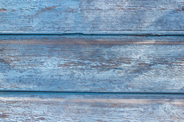 Background from blue wooden boards with texture