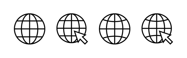 Web icons set. Website vector icon. Internet world vector