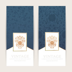 Naklejka premium Vintage background, royal greeting with lace and floral ornament, beautiful, luxury light postcard, ornate page cover, ornamental template, elegant layout for design