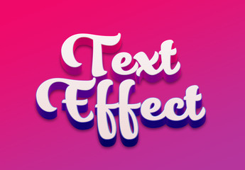 Happy Extruded Letters Style Effect Mockup