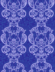 Fototapeta premium Damask pattern vector element. Classic luxury old-fashioned ornament grunge background. Royal victorian texture for wallpaper, textile, fabric, wrapping. Exquisite floral baroque patterns.