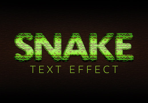 Snakeskin Texture Text Effect Mockup