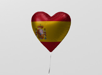 Spain flag in heart balloon