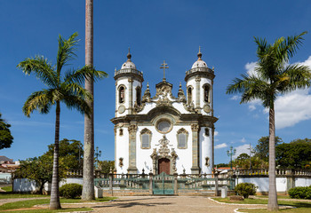 Fototapeta na wymiar Saint Francis of Assisi Church in the City of Sao Joao del-Rei, Minas Gerais, Brazil.