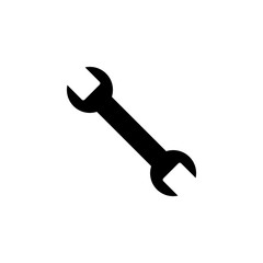 Wrench icon, logo isolated on white background