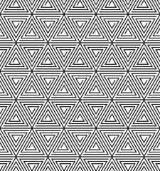 Vector geometric seamless pattern. Modern geometric background. Repeating geometric with hexagonal tiles.