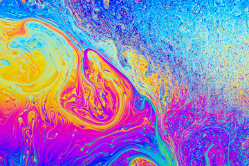 Multicolored soap bubble abstract background