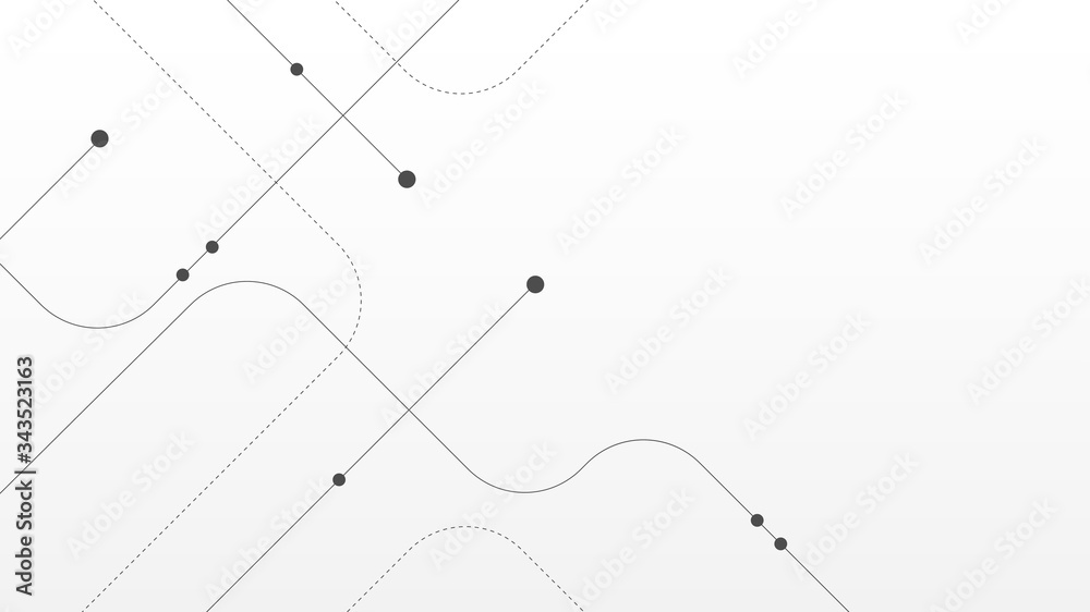 Poster Abstract geometric connect lines and dots.Simple technology graphic background.Illustration Vector design Network and Connection concept.