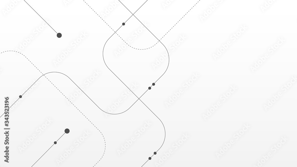 Poster Abstract geometric connect lines and dots.Simple technology graphic background.Illustration Vector design Network and Connection concept.
