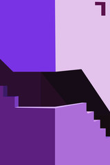 The art of minimalism in drawing a cityscape and interior elements. Flat image, one line vector illustration.