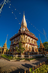 Naklejka premium Phuket, Thailand - January, 2020: The temple Wat Chalong located in Phuket