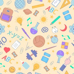 Color pattern of items for education.