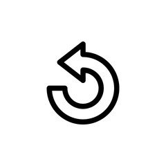 Rotate User Interface Outline Icon Logo Vector Illustration
