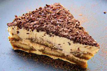 Traditional italian dessert tiramisu cake