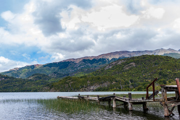 Fototapeta premium lake in the patagonia mountains