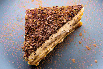 Traditional italian dessert tiramisu cake