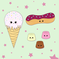 ice cream set (sweets)