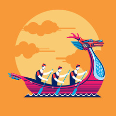Chinese Dragon Boat Festival vector illustration