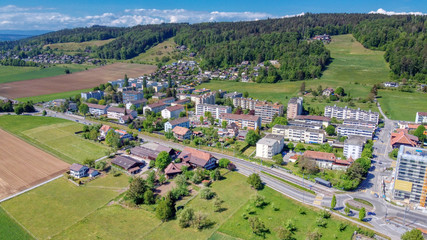 Blick auf Rüfenacht BE in der Gemeinde Worb, Bern, Schweiz 