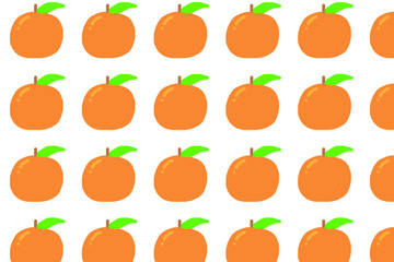 Set of orange isolated on white background.