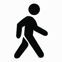 Man walk icon isolated minimal single flat linear icon for application and info-graphic. Commercial line vector icon for websites and mobile minimalistic flat design.