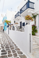 Beautiful Mykonos island detail, Greece 
