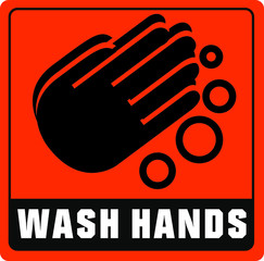 Washing hands frequently sign for corona virus application.