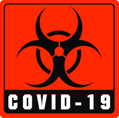 Biohazard corona virus sign warning