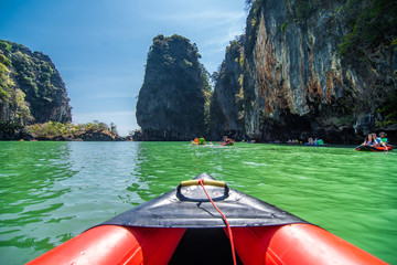 Landscapes while canoeing of Phang Nga National Park in Thailand