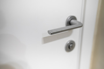 Modern, contemporary satin handle and keyhole detail