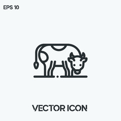 Cow vector icon illustration. Ui/Ux. Premium quality.