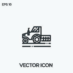 Tractor vector icon illustration. Ui/Ux. Premium quality.