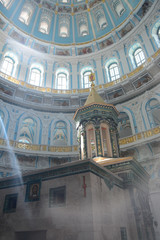 Obraz premium ISTRA, RUSSIA - May 7, 2018: Indoor view of New Jerusalem Monastery or Voskresensky Monastery