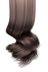 Fototapeta premium Hair strand curl brown light