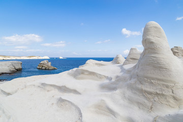Sarak&iacute;niko beach in the island of Milos, Greece
