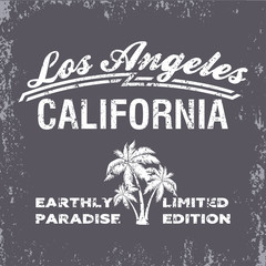 Los Angeles, California a printing, original palm design, shirt fashion