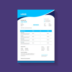 Corporate business  invoice design vector template