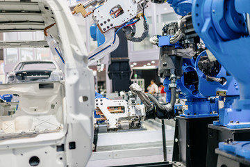 robot arm in factory