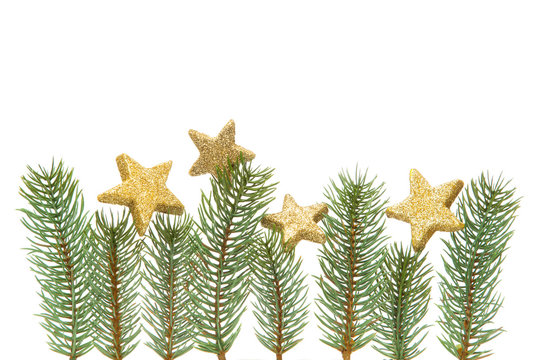 Christmas Decorations Against White Background