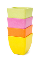 empty flower pot isolated on white background