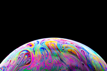 Close Up Of Soap Bubble. Concept for Planet and Globe