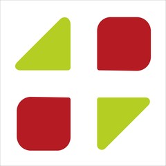 Abstract plus logo design template.