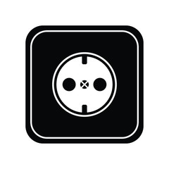 Fototapeta premium Sockets. object isolated black icon vector