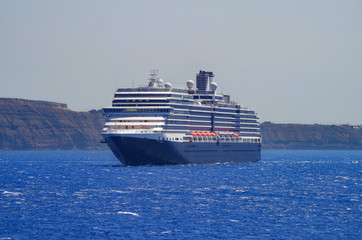 Dream vacation on luxury Holland America Line cruiseship or cruise ship liner MS Eurodam in the...