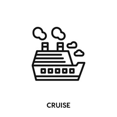cruise icon vector. cruise sign symbol