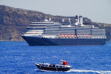 Dream vacation on luxury Holland America Line cruiseship or cruise ship liner MS Eurodam in the...