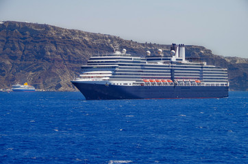 Dream vacation on luxury Holland America Line cruiseship or cruise ship liner MS Eurodam in the...